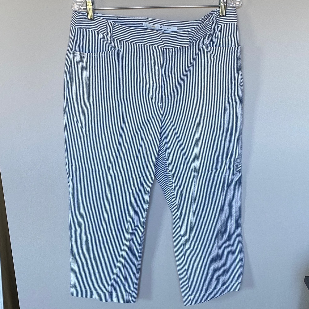 Lizgolf Audra Seersucker Cropped Pants